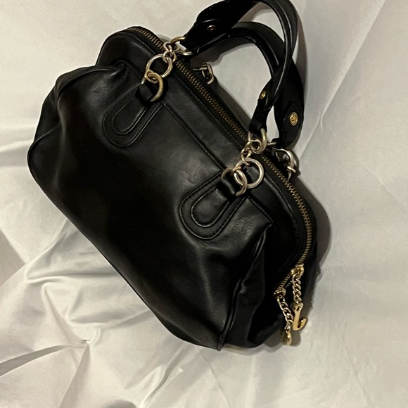 SOLD!! Rare vintage y2k black blinged leather Juicy Couture purse bag. - Picture 15 of 16